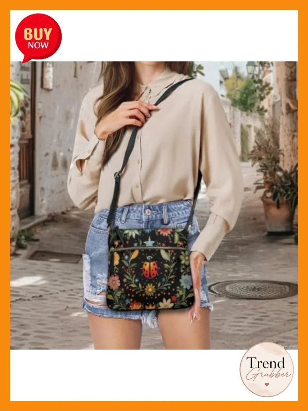 Faux Leather Hobo Crossbody Bag with Adjustable Strap Multi Pocket